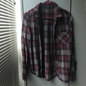 Burgundy Plaid Flannel